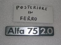 Scritta Post. in Metallo Alfa Romeo 75 2.0