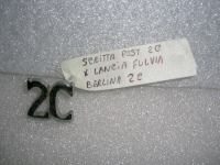 Scritta Posteriore 2C Per Lancia Fulvia Berlina