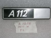 Scritta Post. Autobianchi A112 '78