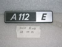 Scritta Post. Autobianchi A112 E '78