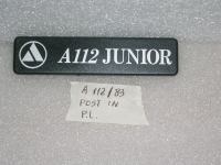 Scritta Post. Autobianchi A112 Junior '83