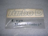 Adesivo ''Turbo D'' Fiat Uno