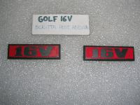 Scritta Posteriore Adesiva '' Golf 16V''