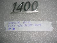 Scritta Posteriore 1400 Fiat 124 Sport Coupè