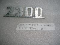 Scritta Posteriore In ferro Fiat 2300