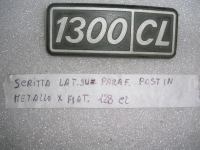 Scritta  Laterale In Metallo 1300Cl Per Fiat 128