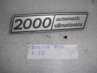 Scritta Posteriore 2000 Automatic  Climatizzata  (per Fiat 132)