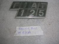 Scritta Posteriore In Ferro Fiat 125