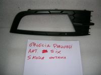 Griglia Paraurti Anteriore Sinistra Con Sede Fendinebbia Skoda Octavia 2013-2016