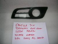Griglia Sinistra Con Paraurti Anteriore Con Fendinebbia Toyota Corolla Dal 2004 Al 2007