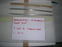 Modanatura In alluminio Parafango Posteriore Fiat 600D (Lunghezza 44 Cm)