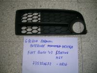 Griglia Paraurti Anteriore Destra Fiat Punto 03' Sporting HGT