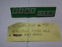 Scritta Fiat 750 Per Scatola Filtro Aria Fiat Panda 