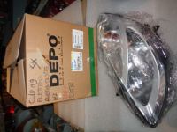 Proiettore Sinistro Renault Clio 2009 / Elettrico Con Parabola Cromata 