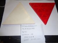 Catarifrangente Triangolari Rossi Con Attacco Adesivo 