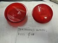 Plastica Fanalino Rotondo Rosso Diametro 80 Millimetri
