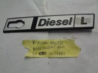 Scritta Diesel -L Per Parafango Anteriore Destra  In Ferro Fiat Ritmo 