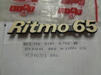 Scritta &Prime;Ritmo 65&Prime; Versione Oro In Ferro Fiat Ritmo 65