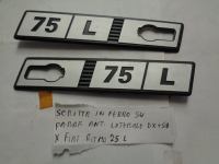 Scritta In Ferro 75/L Su Paraurti Anteriore Laterale Destra + Sinistra Per Fiat Ritmo