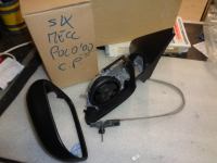 Specchio Retrovisore Sinistro Meccanico Nero Volkswagen Polo 2000>