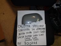 Calotta Specchio Sinistra Da Verniciare Nissan Micra 2007-2017, Dacia Duster 2010-2013,