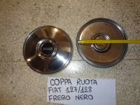 Coppa Ruota Cromata Fregio Nero Fiat 127/128